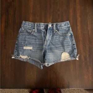 Distressed Denim Girls Shorts